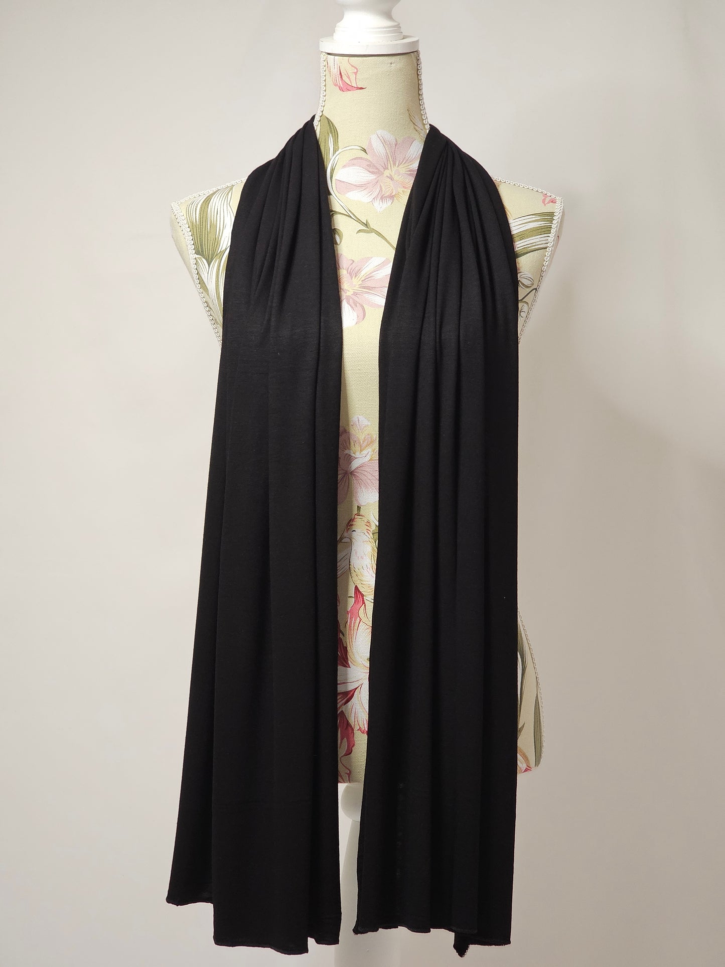 Jersey Black Hijab - Sama Scarfs