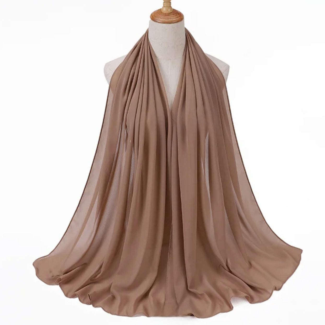 SAMA SCARFS-CHIFFON HIJAB-BROWN