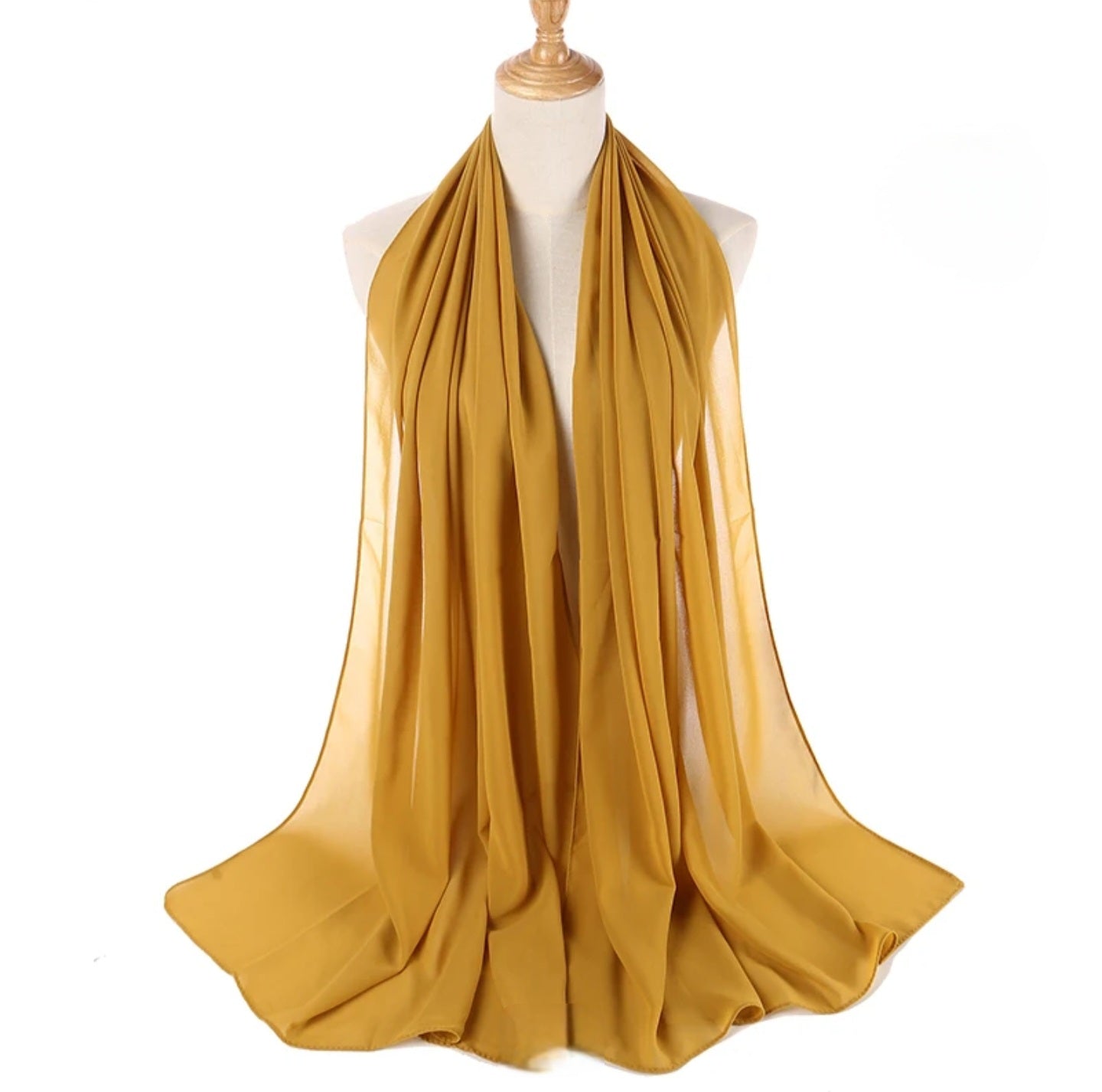 SAMA SCARFS-CHIFFON HIJAB-MUSTARD