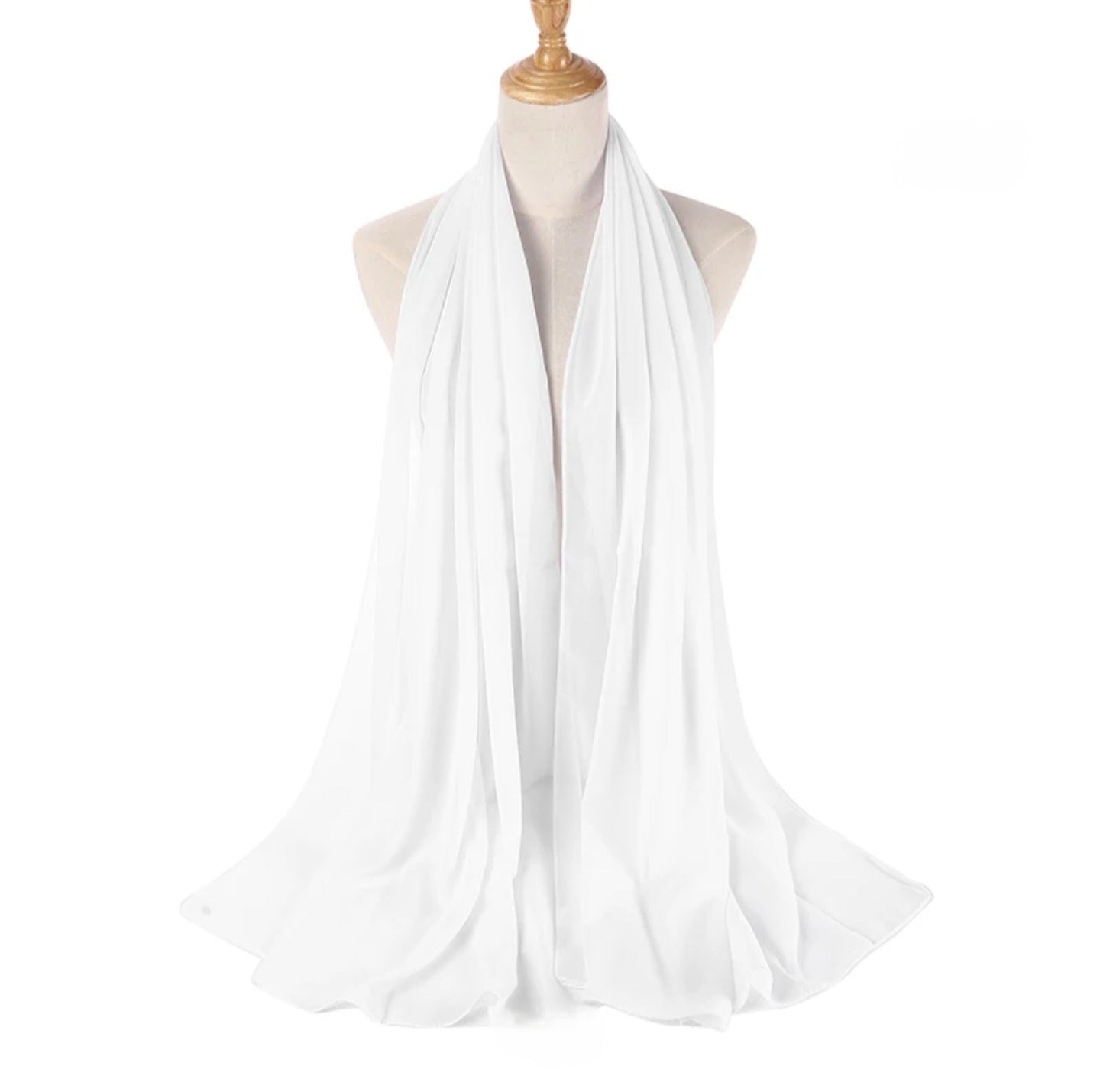 SAMA SCARFS-CHIFFON HIJAB-WHITE