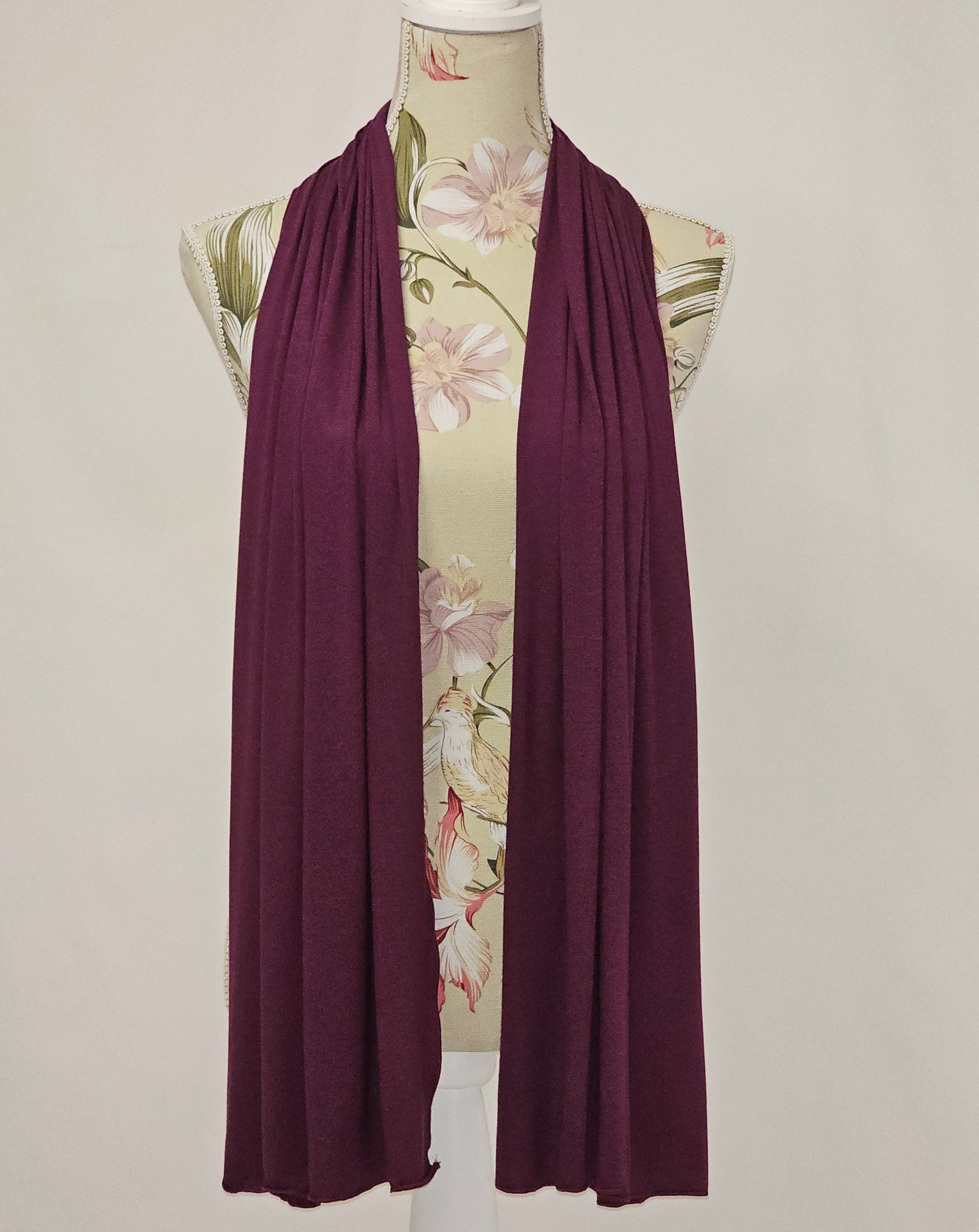 Jersey Eggplant Hijab - Sama Scarfs