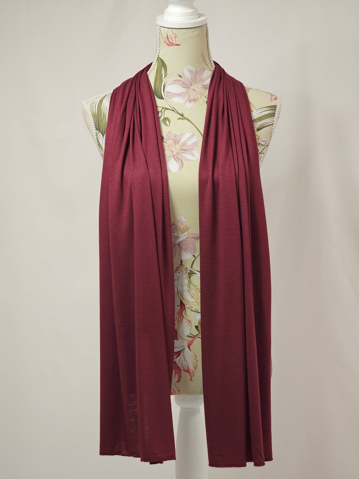 Jersey Maroon Hijab - Sama Scarfs
