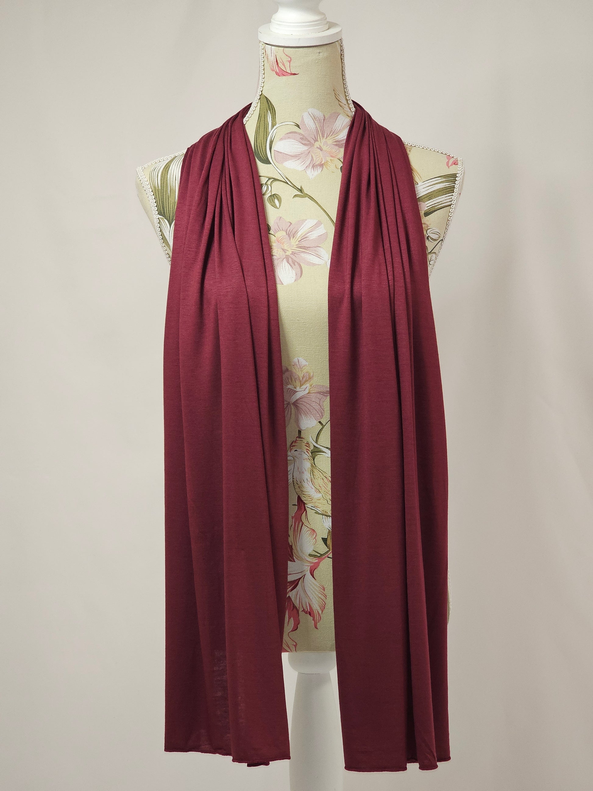 Jersey Maroon Hijab - Sama Scarfs