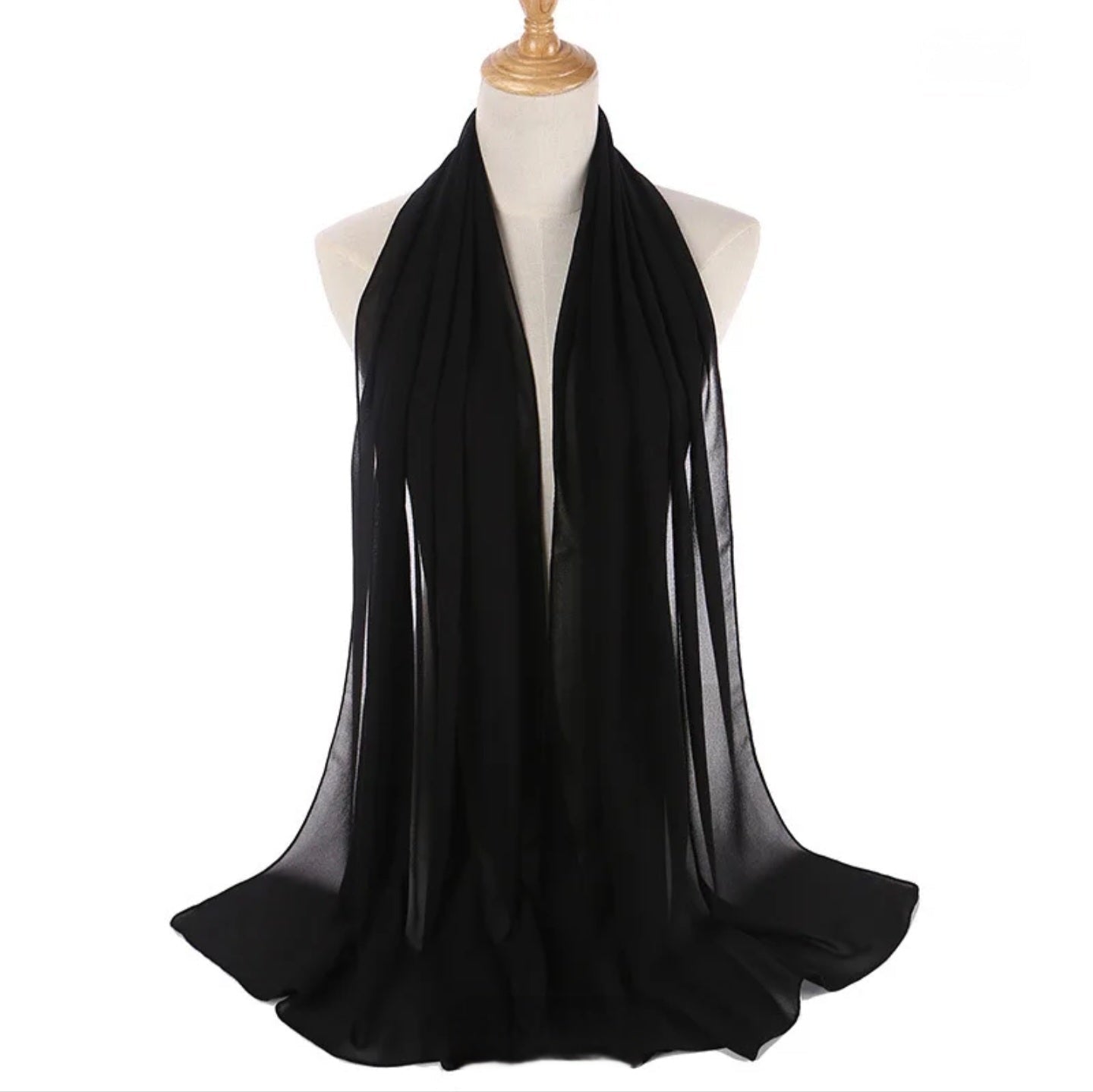 SAMA SCARFS-CHIFFON HIJAB-BLACK