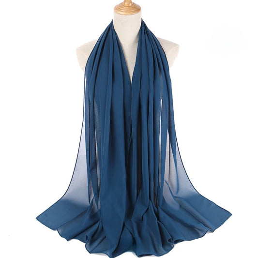 SAMA SCARFS-CHIFFON HIJAB-BLUE DUDE
