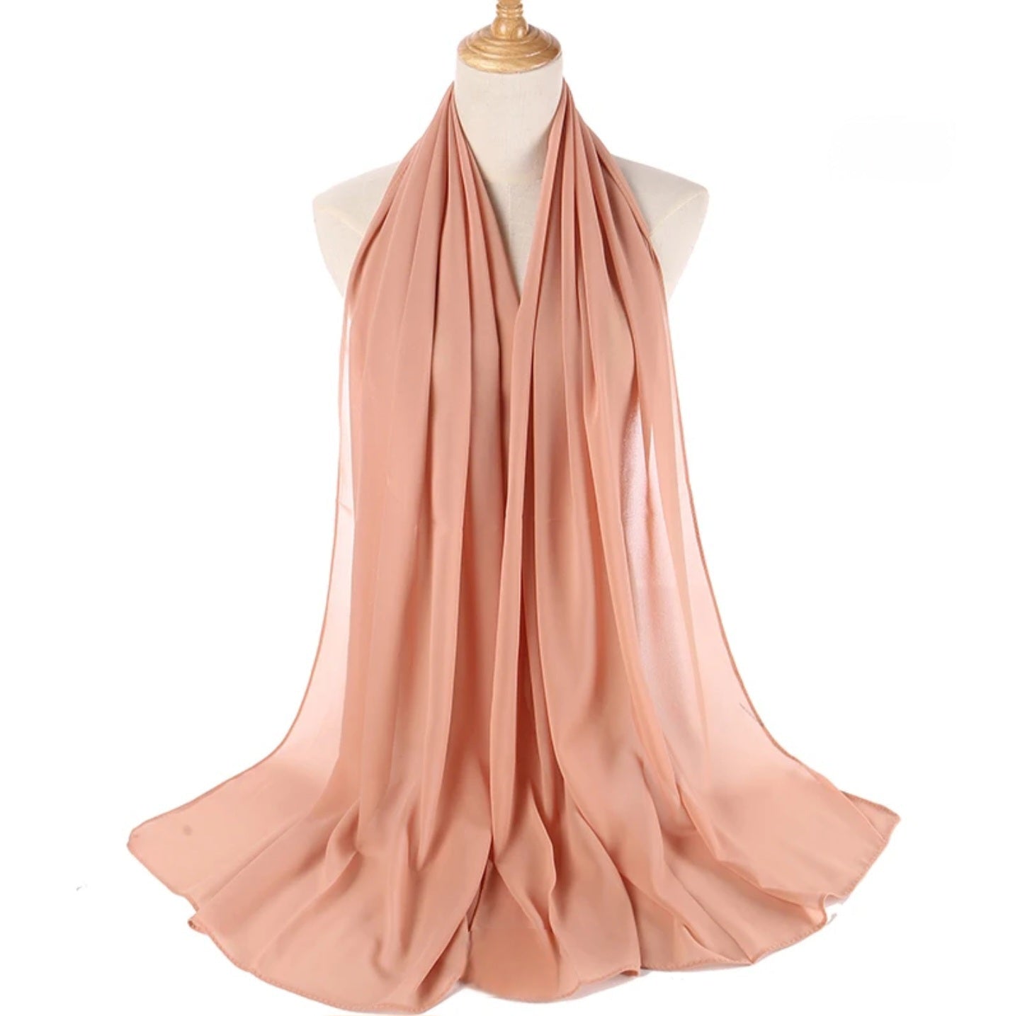 SAMA SCARFS-CHIFFON HIJAB-PEACH